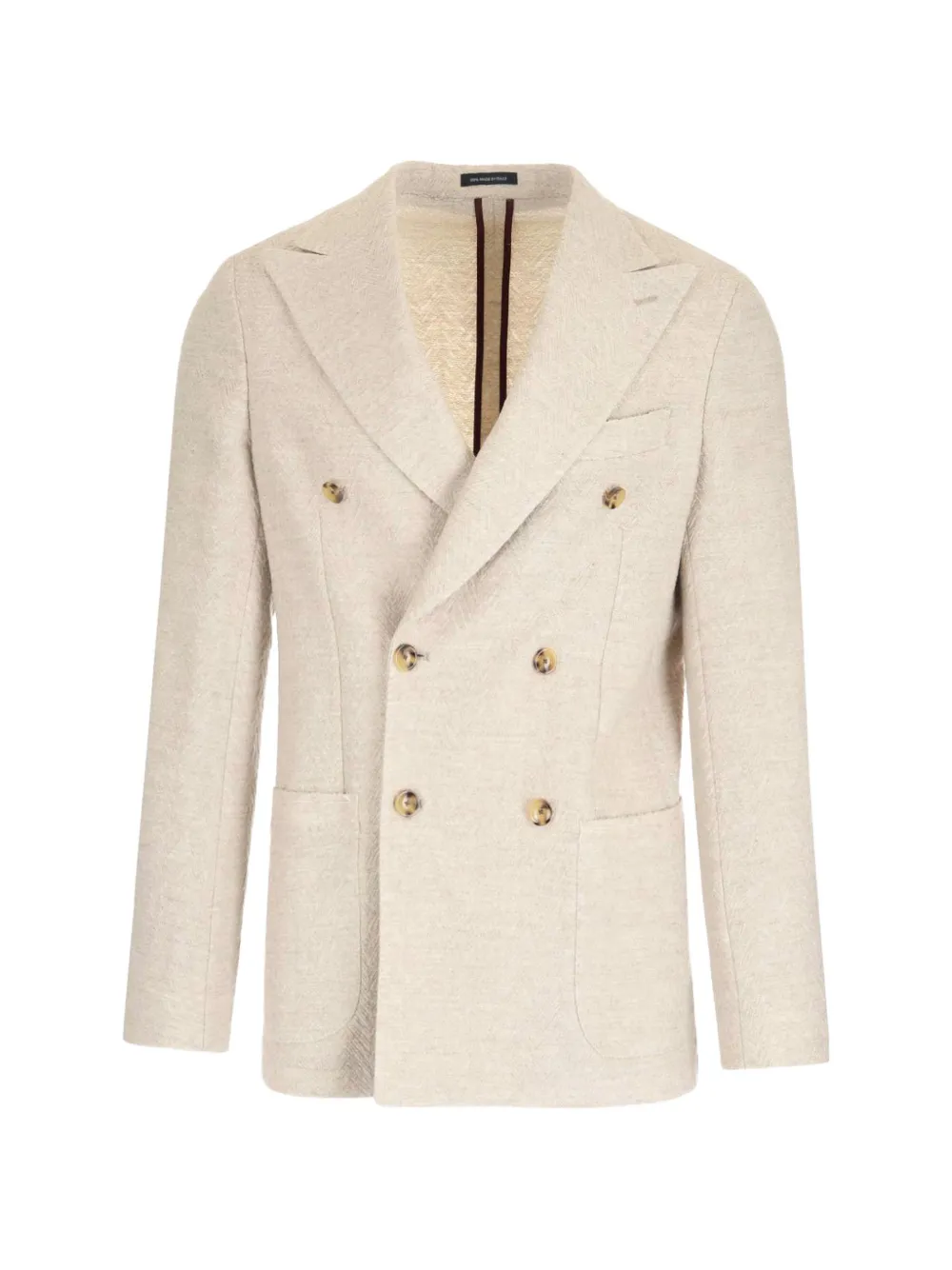 Al Duca D’Aosta 1902 double-breasted herringbone blazer - Toni neutri
