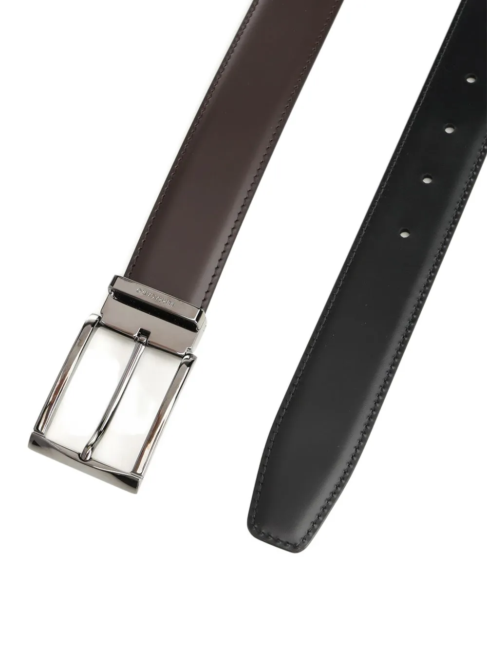 Ferragamo Omkeerbare leren gancini riem Bruin