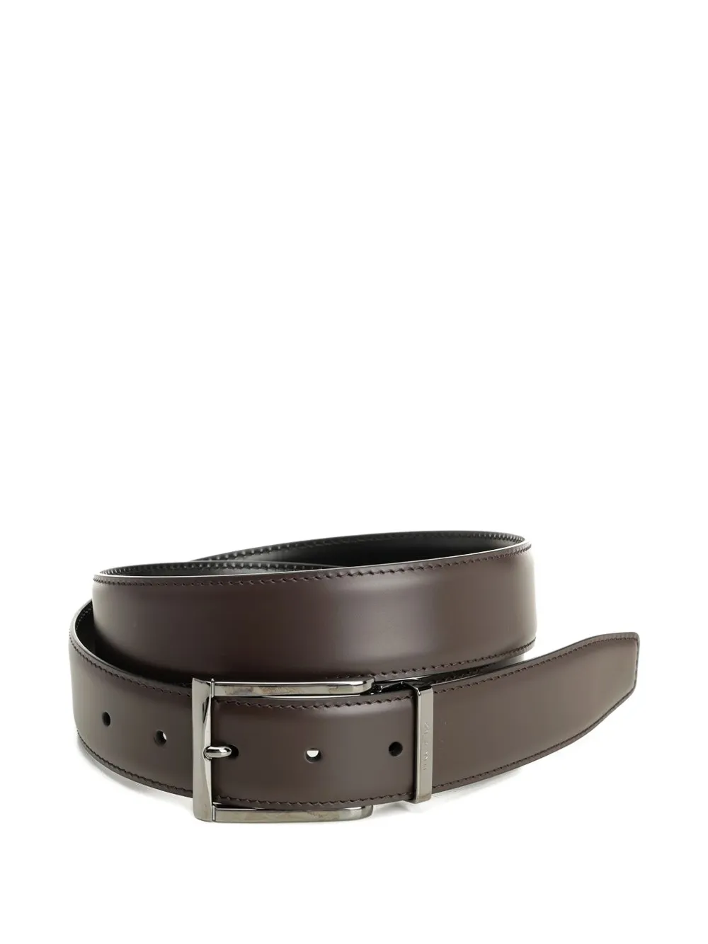 Ferragamo Gancini reversible leather belt - Marrone