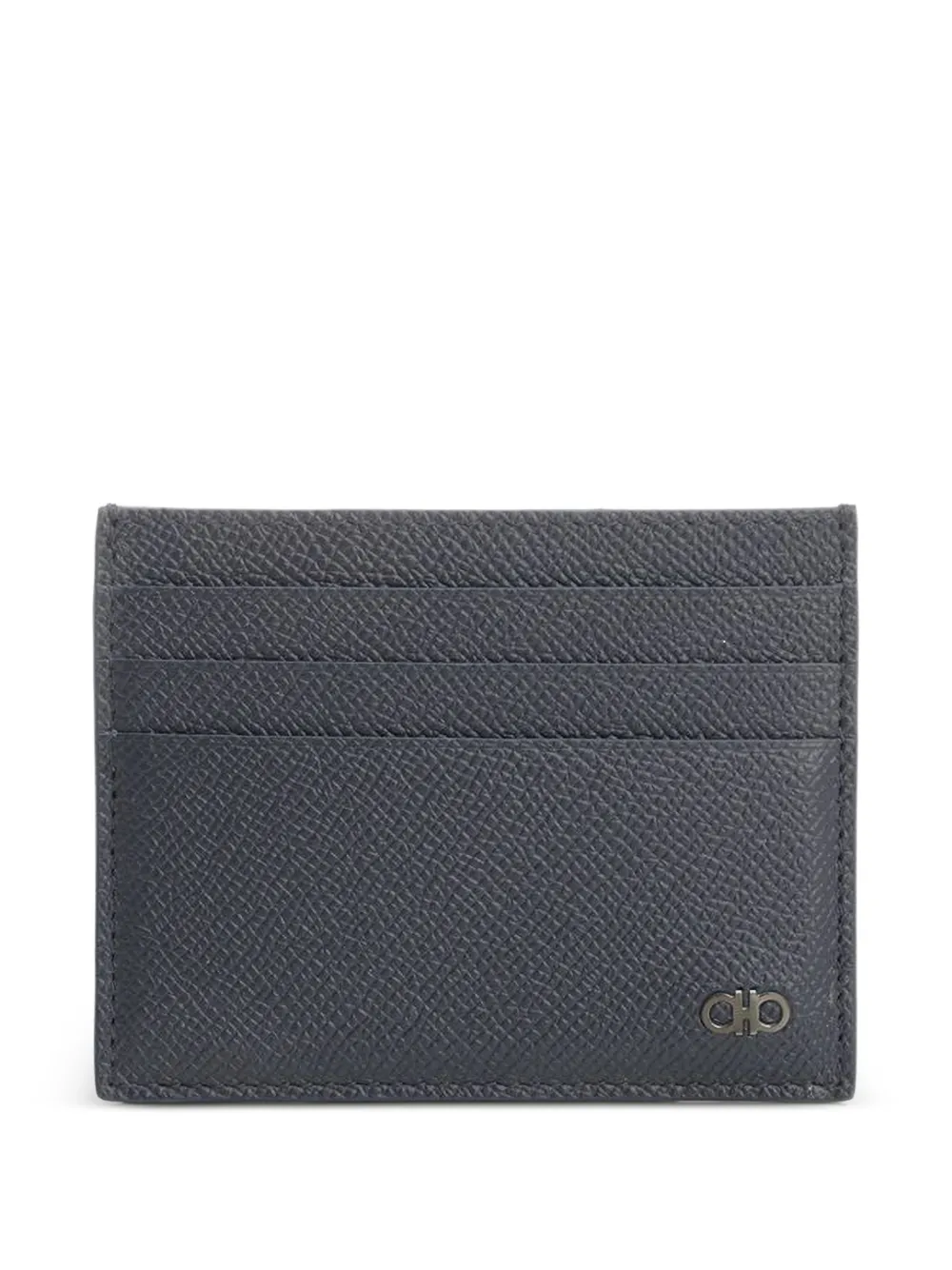 Ferragamo Gancio-plaque leather cardholder - Blu
