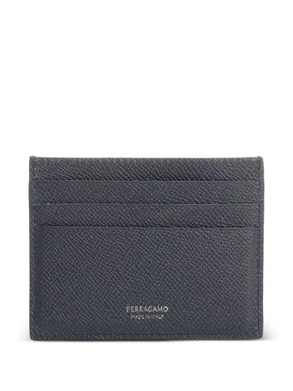Ferragamo Leren pasjeshouder met Gancio-plakkaat Blauw