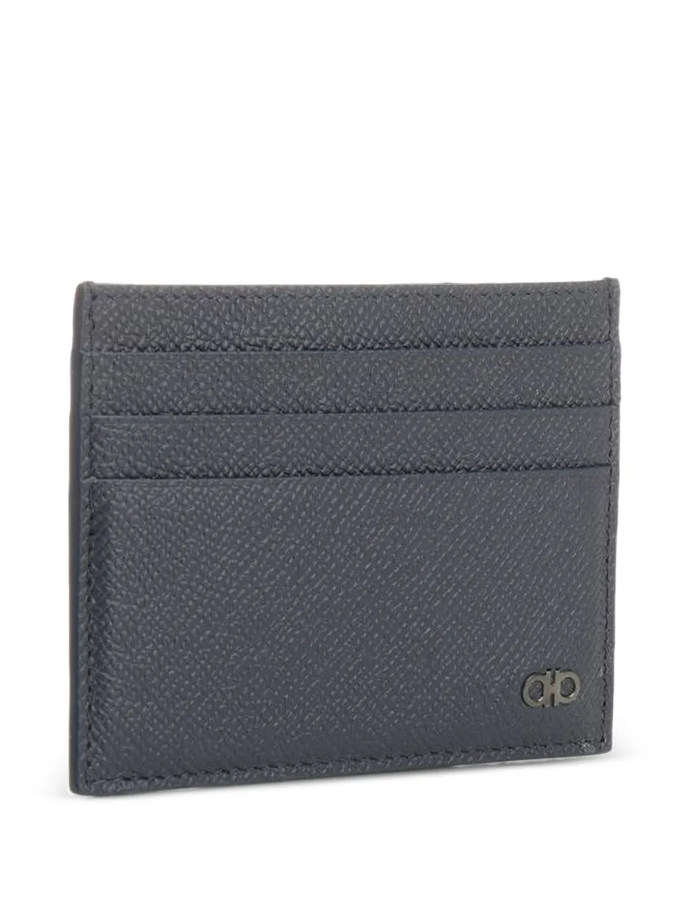 Ferragamo Leren pasjeshouder met Gancio-plakkaat Blauw