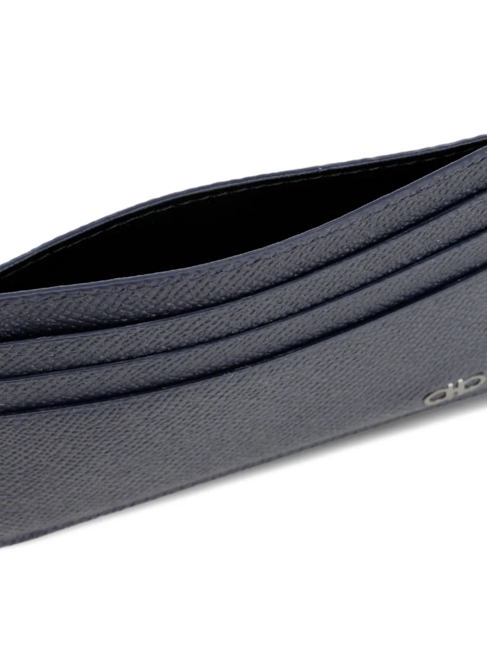 Ferragamo Leren pasjeshouder met Gancio-plakkaat Blauw