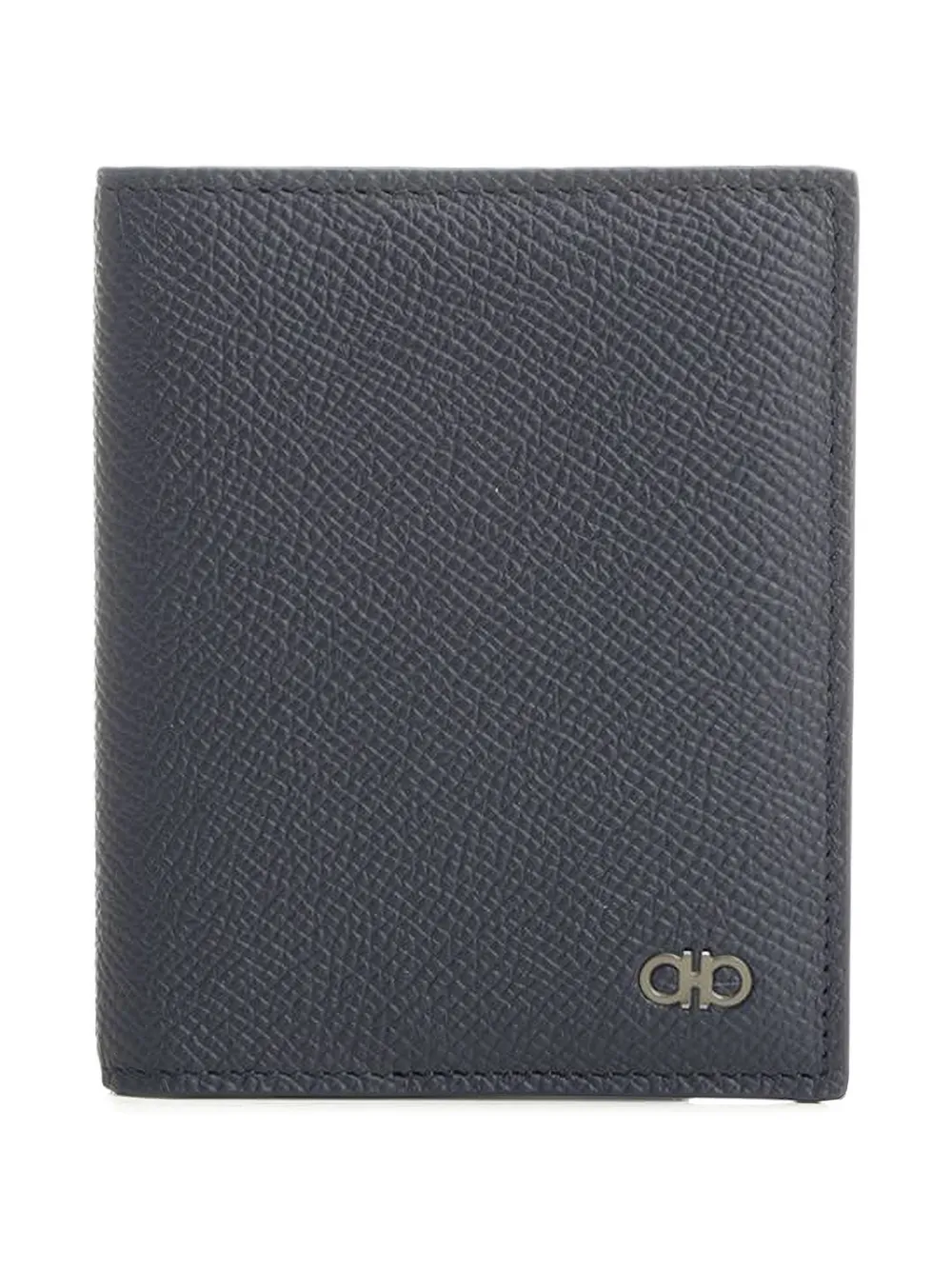 Ferragamo Gancini-plaque leather card holder - Blu