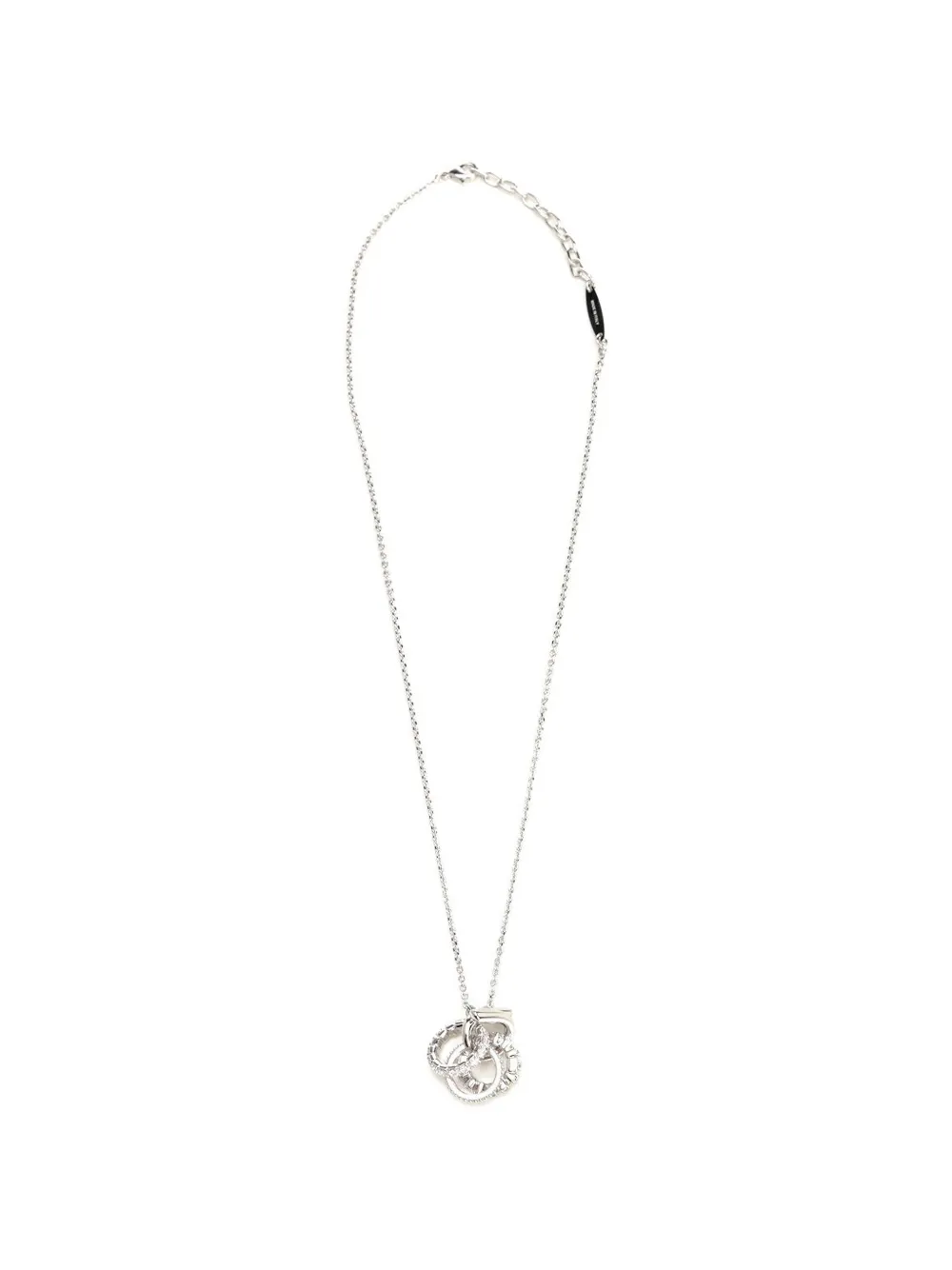 Ferragamo Gancini crystal-embellished necklace - Argento