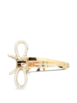 【美品】FERRAGAMO ゴールドリボンヘアクリップ Ferragamo リボン ヘアクリップ | ゴールドトーン | FARFETCH JP