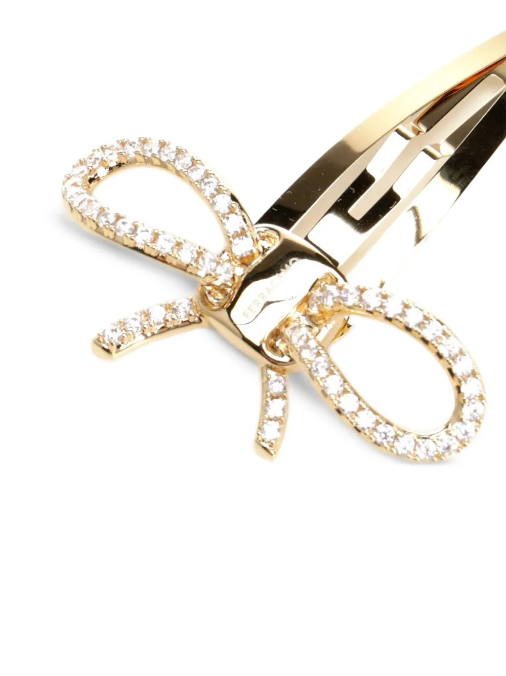 Ferragamo Haarclip verfraaid met kristallen Goud