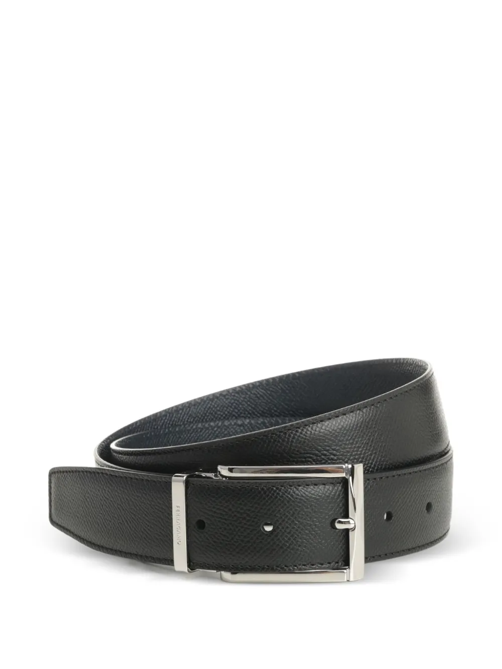 Ferragamo reversible grained leather belt - Nero
