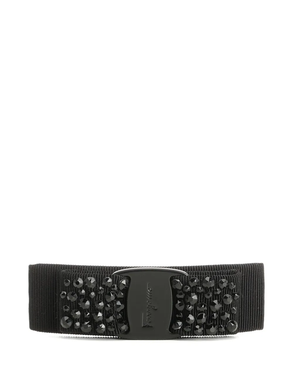 Ferragamo Vara crystal-embellished hair clip - Nero