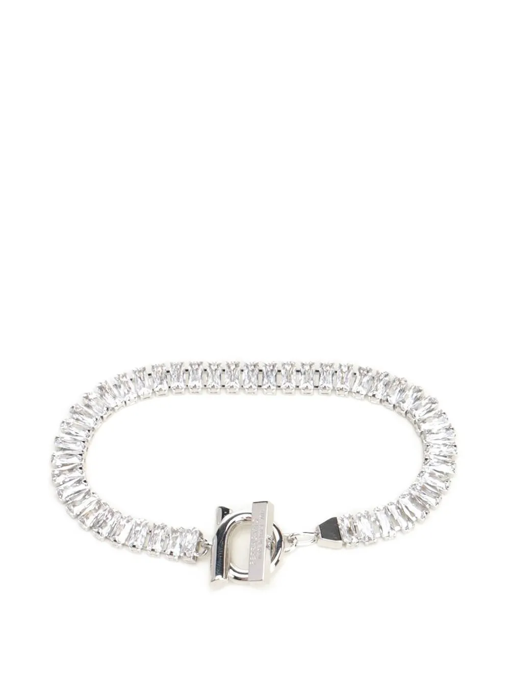 Ferragamo Gancini crystal-embellished bracelet - Argento