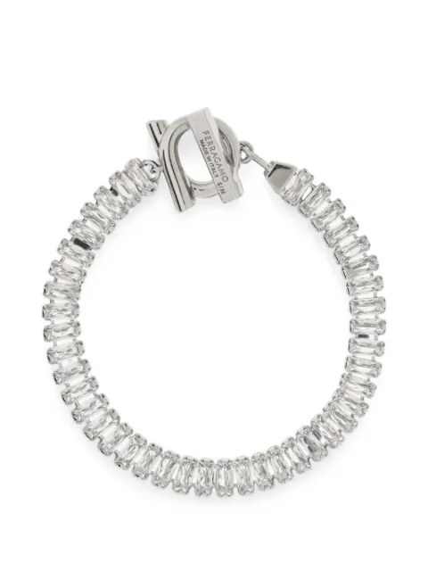 Ferragamo pulseras Gancini con detalles de cristal
