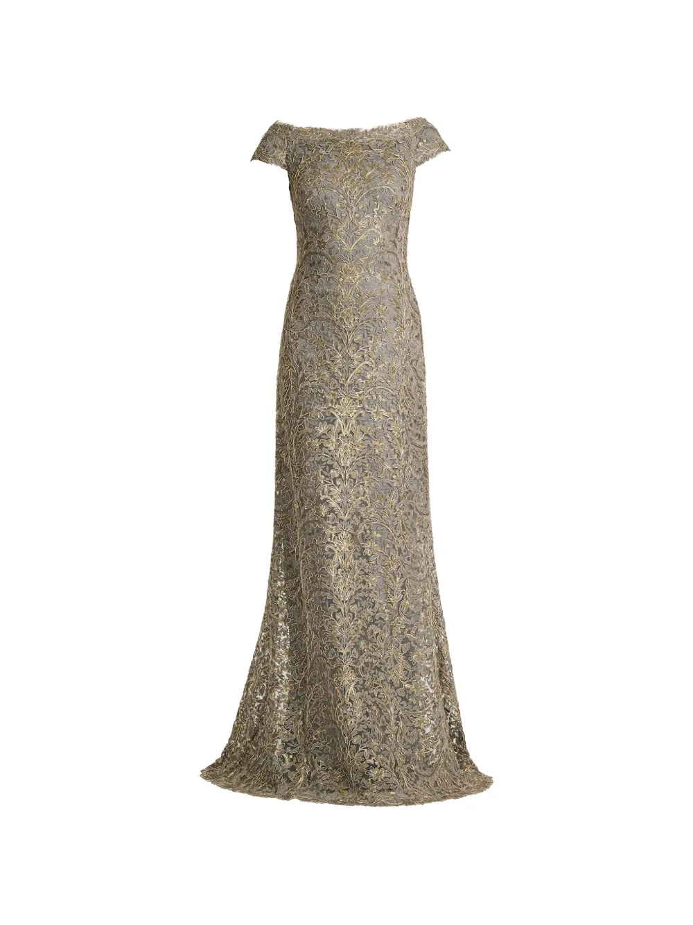 Tadashi Shoji Dusen Vine embroidered maxi dress - Grey
