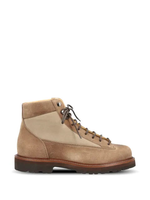 Brunello Cucinelli panelled lace-up boots