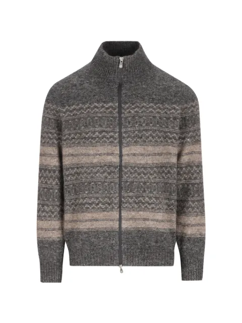Brunello Cucinelli Fair Isle zip-up sweater
