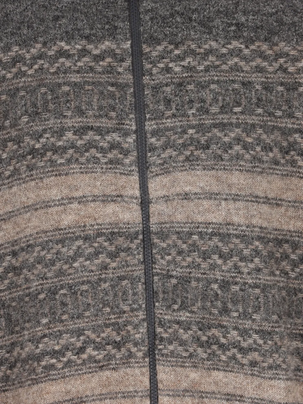 Brunello Cucinelli Vest van alpaca kasjmier en wol met hoge hals en rits Grijs