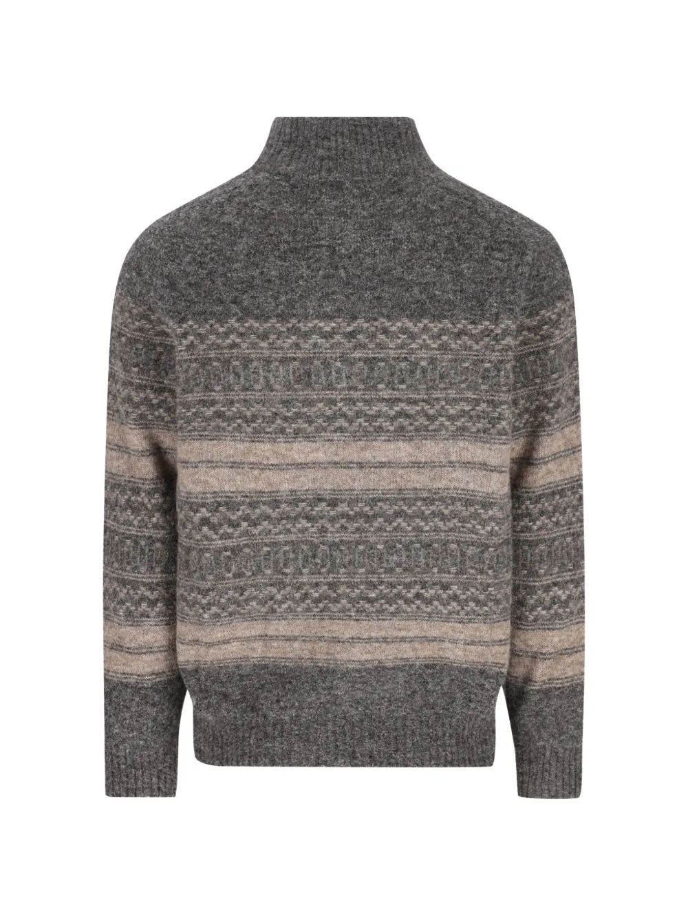 Brunello Cucinelli Vest van alpaca kasjmier en wol met hoge hals en rits Grijs