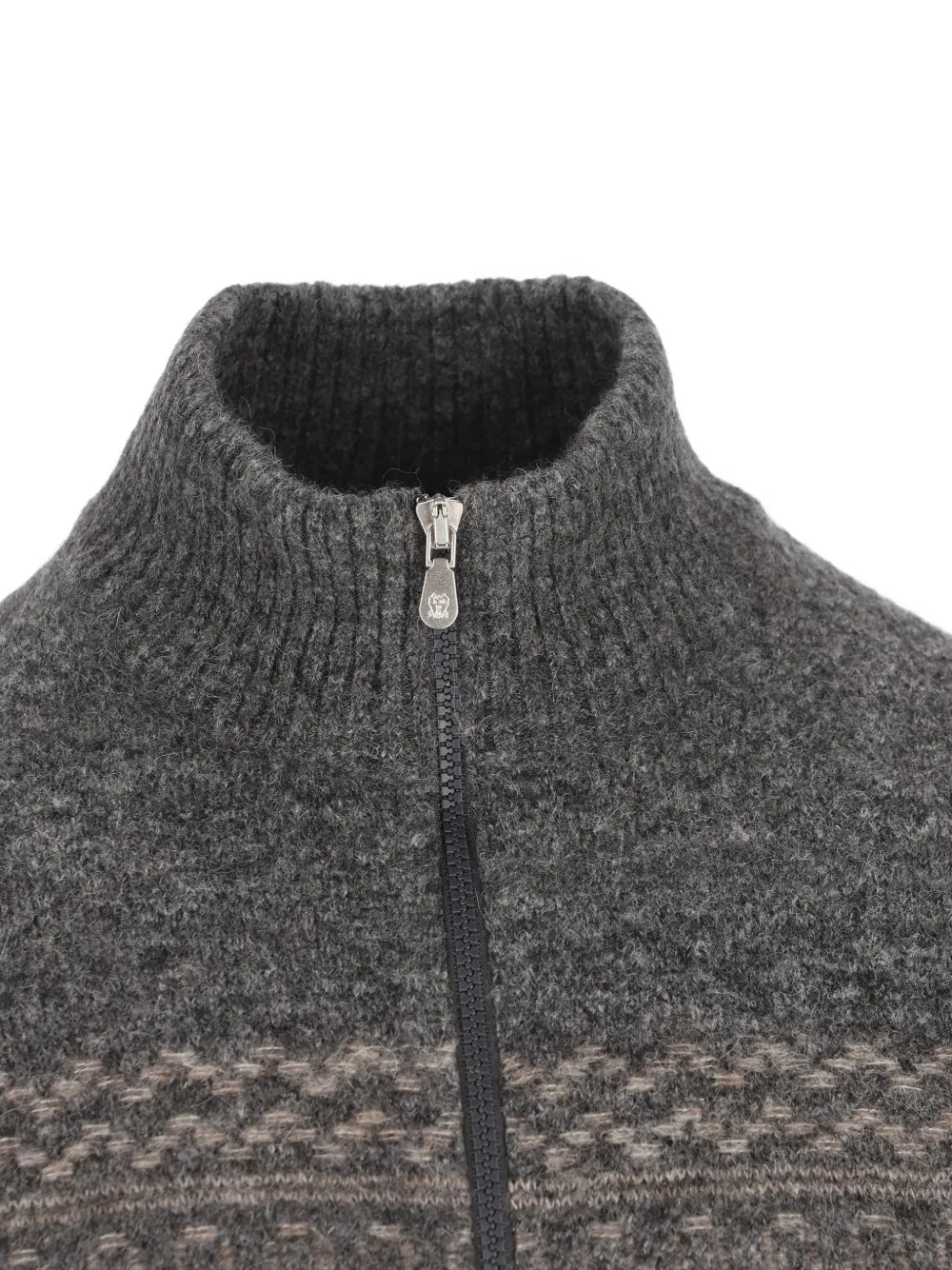 Brunello Cucinelli Vest van alpaca kasjmier en wol met hoge hals en rits Grijs