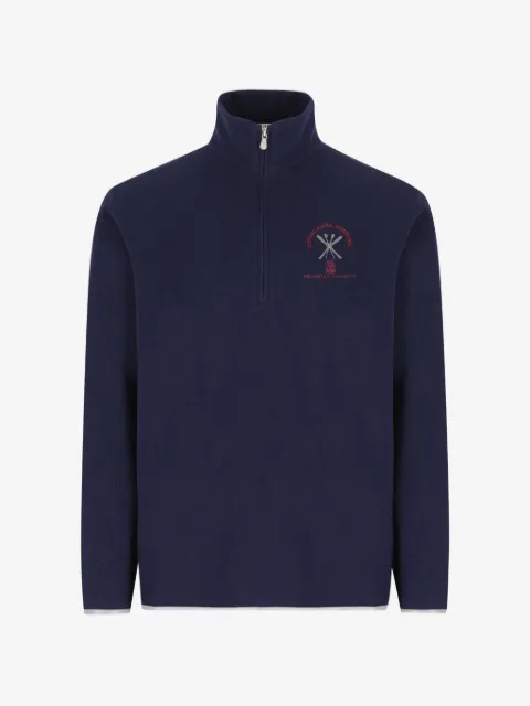 Brunello Cucinelli logo-embroidered quarter-zip sweater