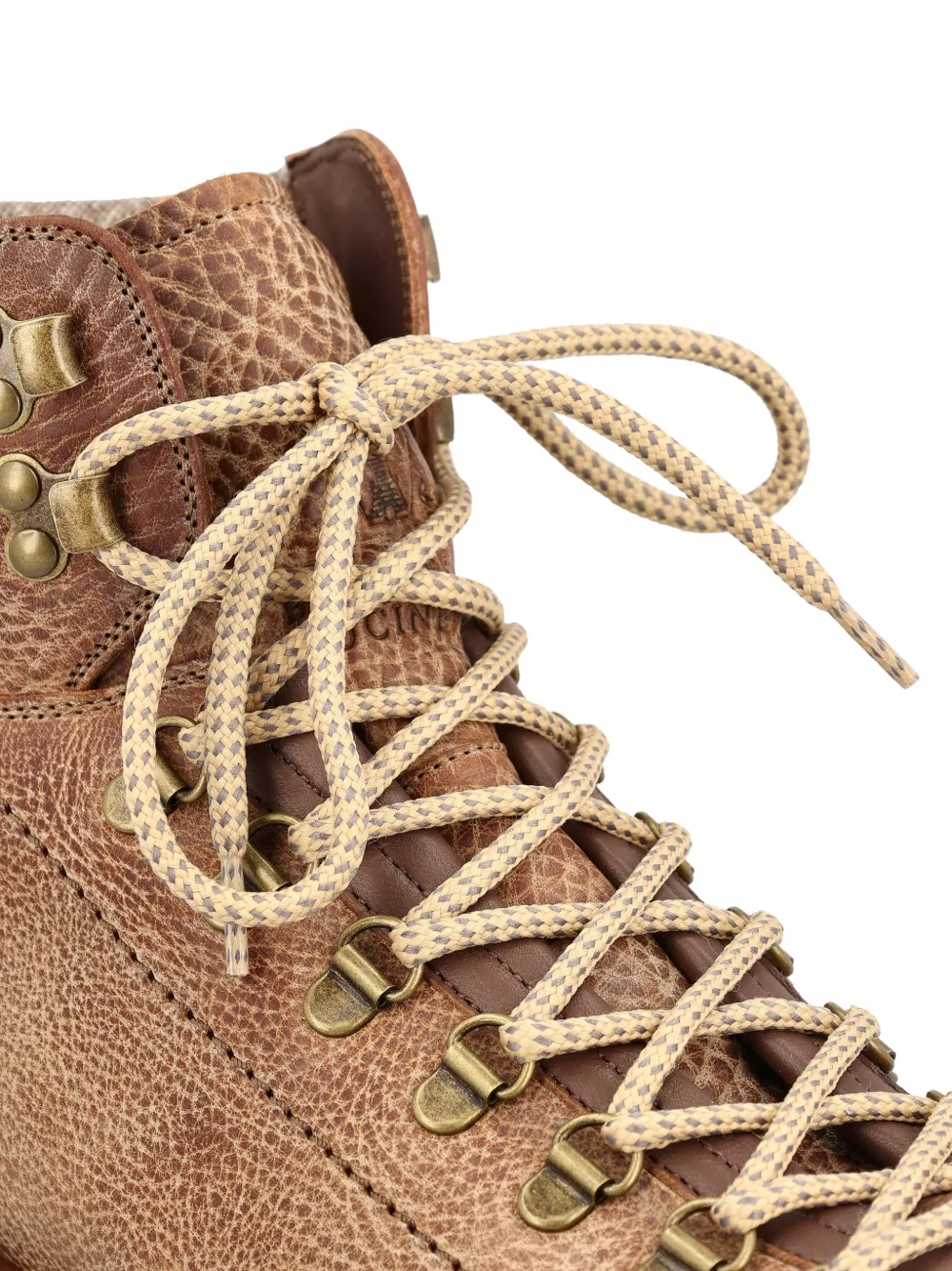 Brunello Cucinelli lace-up panelled boots Bruin