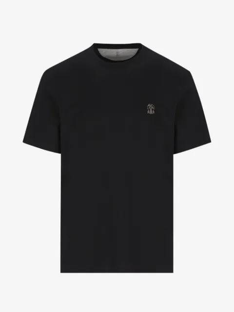 Brunello Cucinelli logo-embroidered T-shirt
