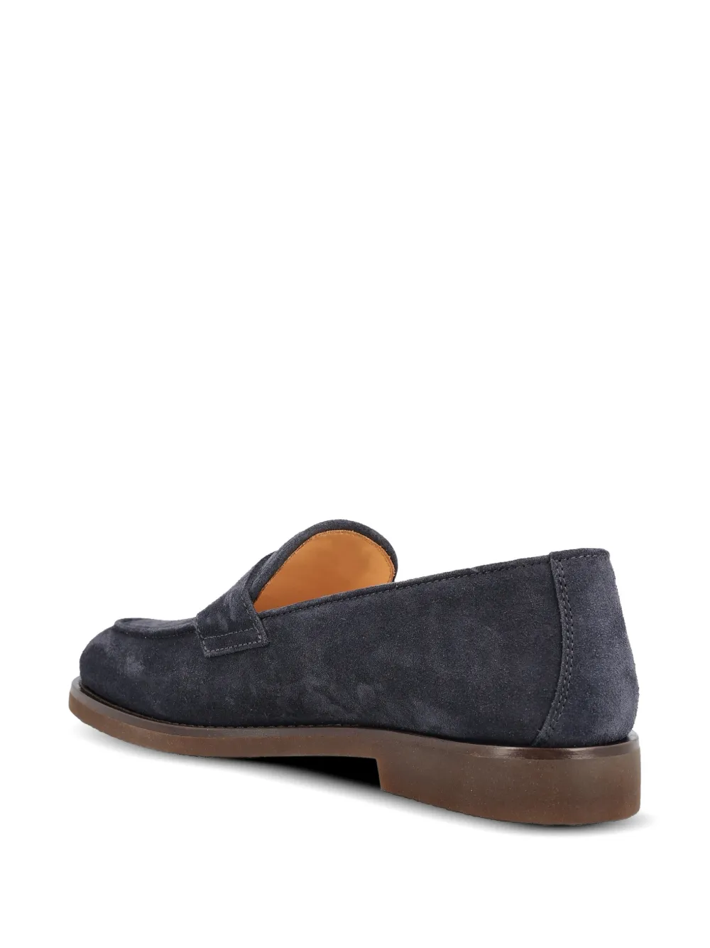 Brunello Cucinelli penny suede loafers Blauw