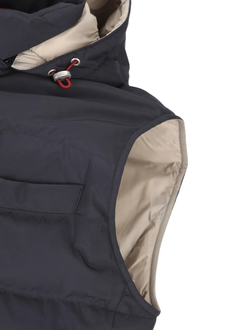 Brunello Cucinelli Bodywarmer met capuchon Blauw
