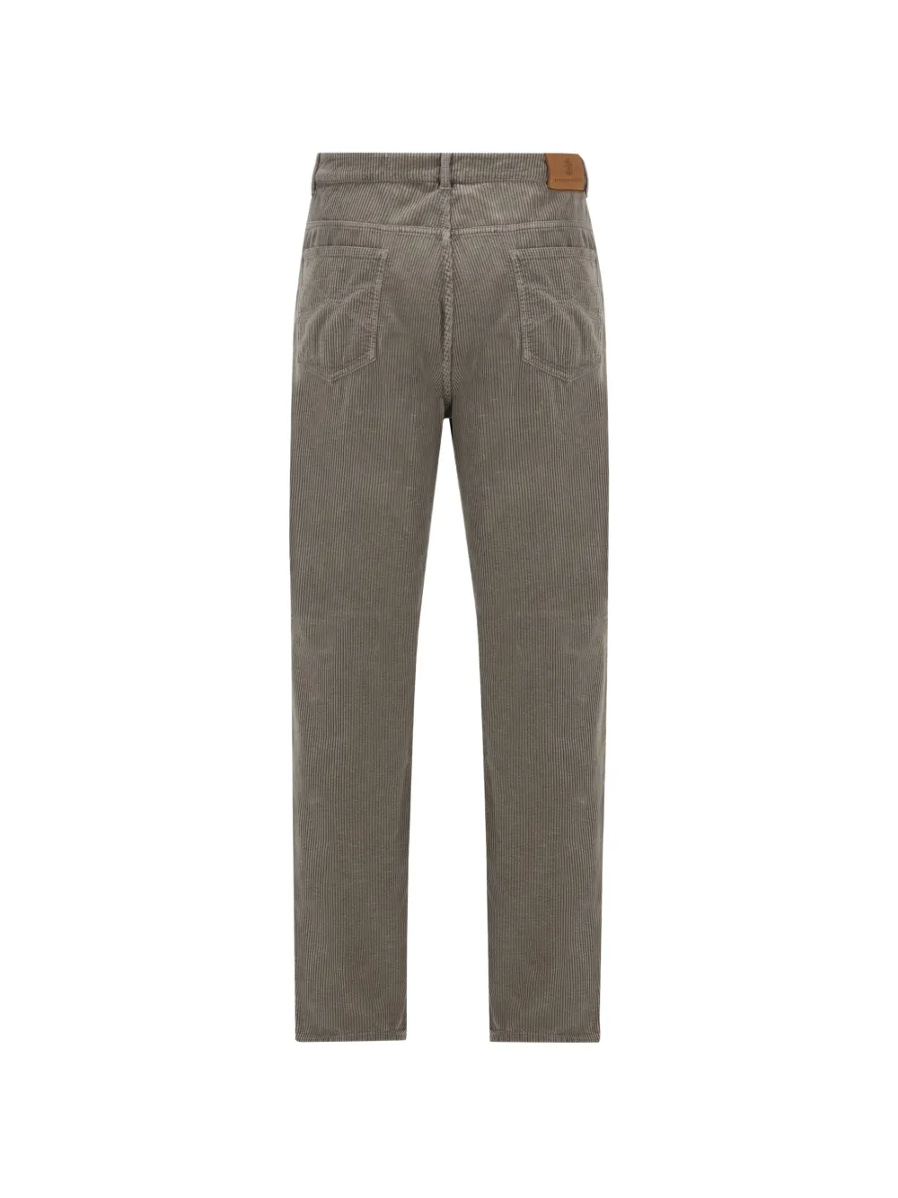 Brunello Cucinelli Ribfluwelen straight broek Grijs
