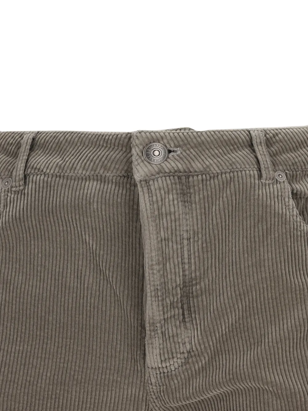 Brunello Cucinelli Ribfluwelen straight broek Grijs