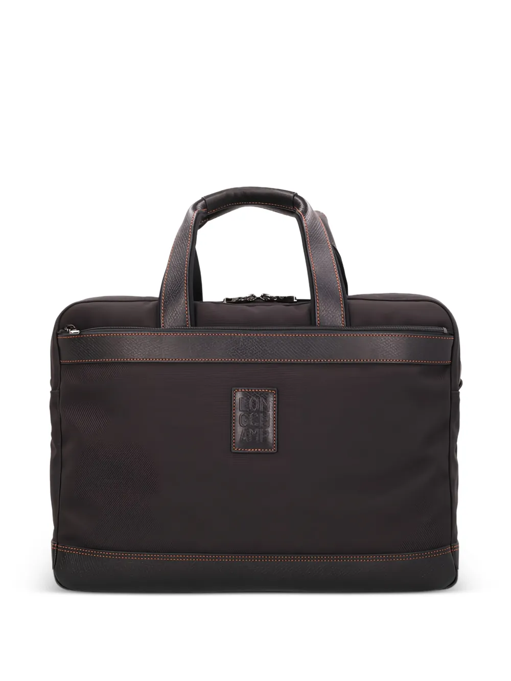Longchamp L Boxford leather-trim briefcase - Nero