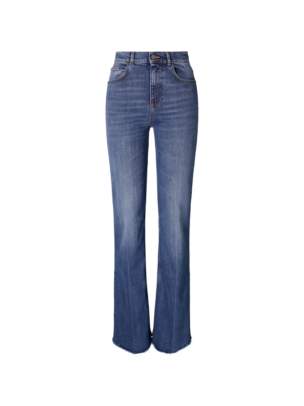 Tory Burch frayed bootcut jeans - Blu
