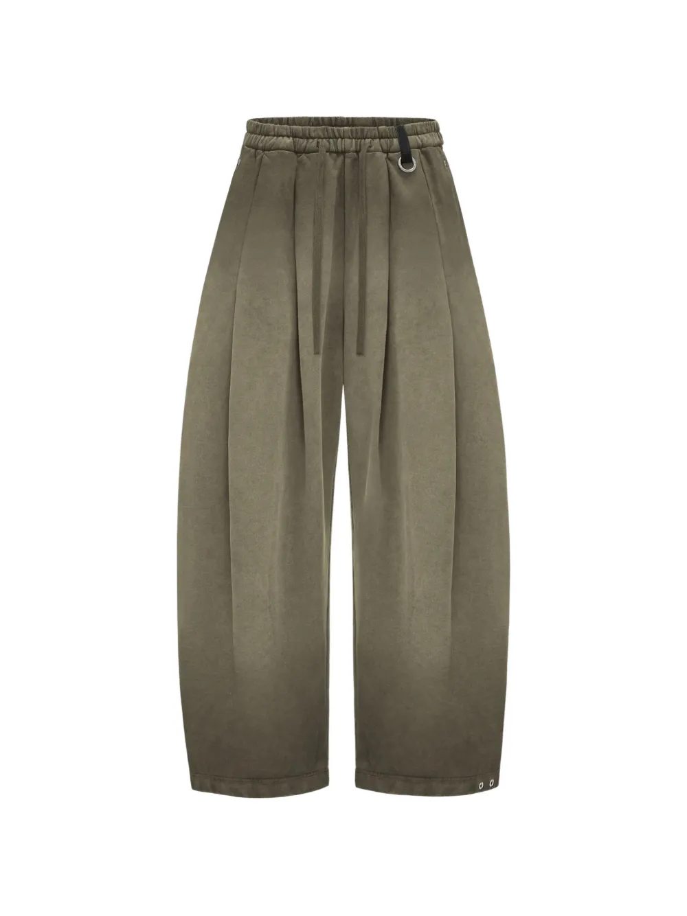 TEAM WANG design Reset washed-effect pleated track pants - Marrone