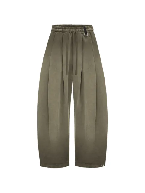 TEAM WANG design Reset washed-effect pleated track pants