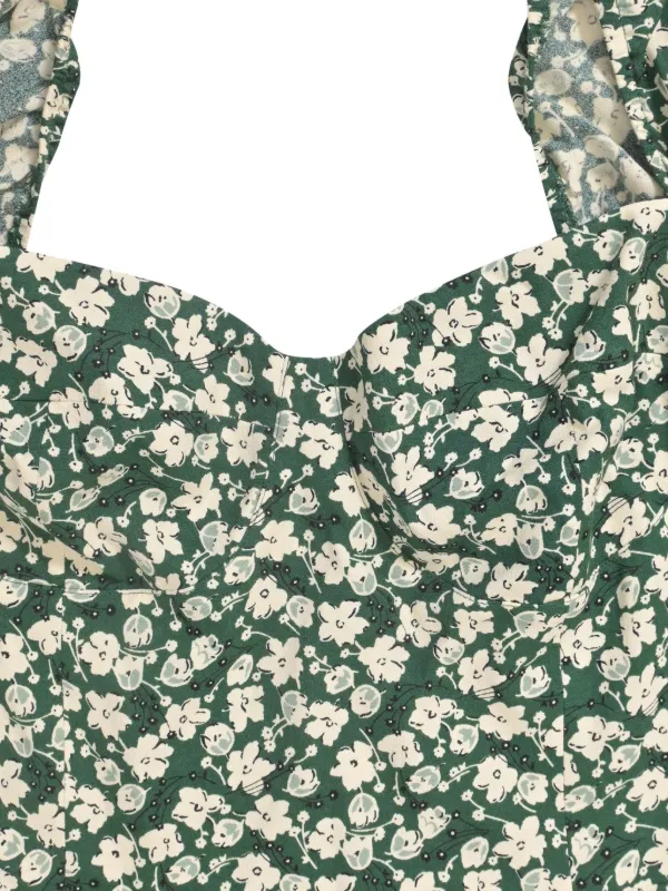 Reformation Mochi floral-print Dress | Green | FARFETCH IE