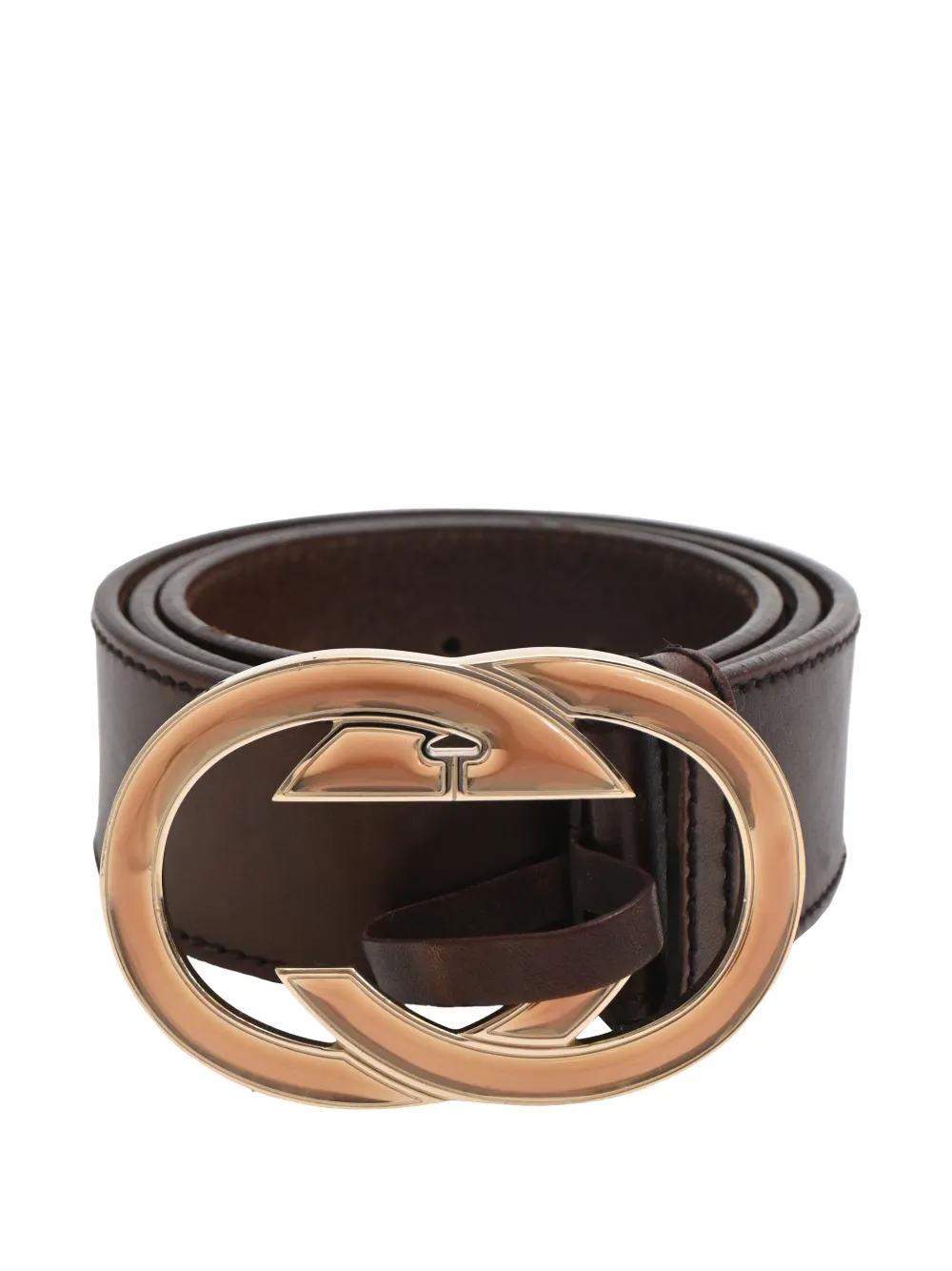 Gucci Pre-Owned Double G logo belt - Marrone
