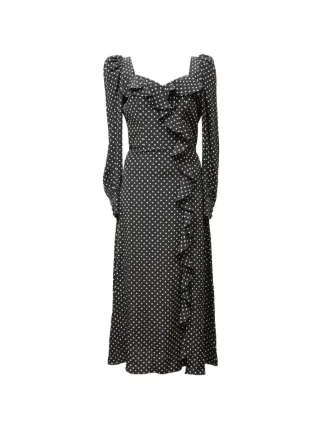 alessandra rich black polka dot dress Ruffled polka-dot | Red Dress With Black Church Wedding Guest Dresses dot dress Size:CHILD-3T