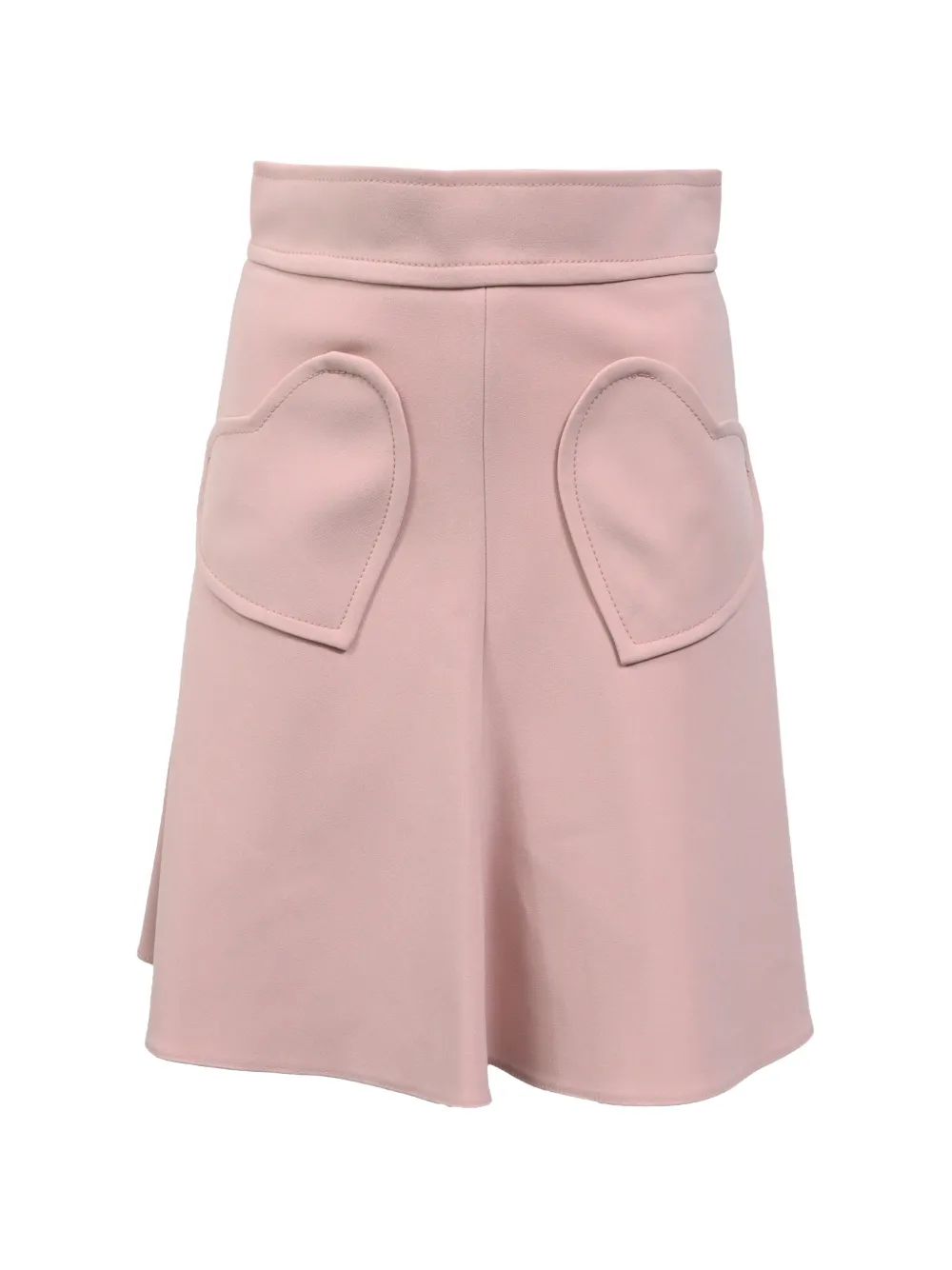 Red Valentino Vintage Cady heart-pocket skirt - Rosa