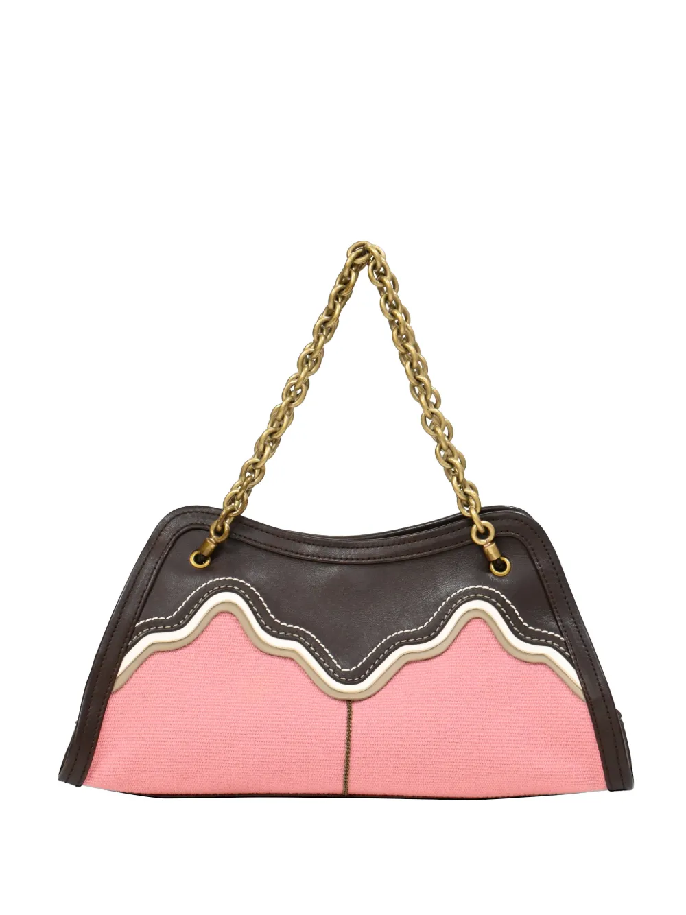 Bottega Veneta Pre-Owned leather-trimmed chain-strap shoulder bag - Rosa