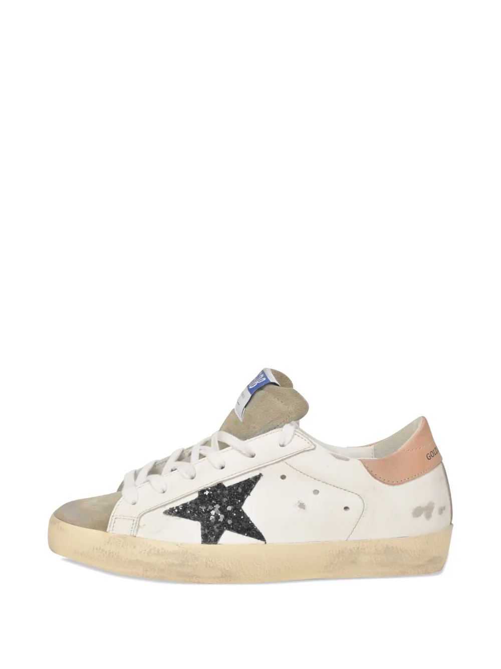 Golden Goose Super-Star glitter star sneakers - Weiß