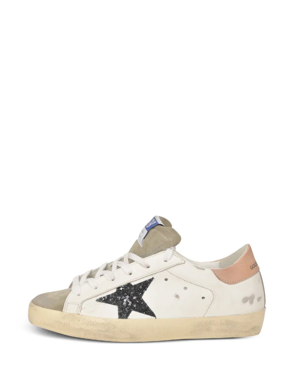 Golden Goose Super-Star glitter star sneakers - White