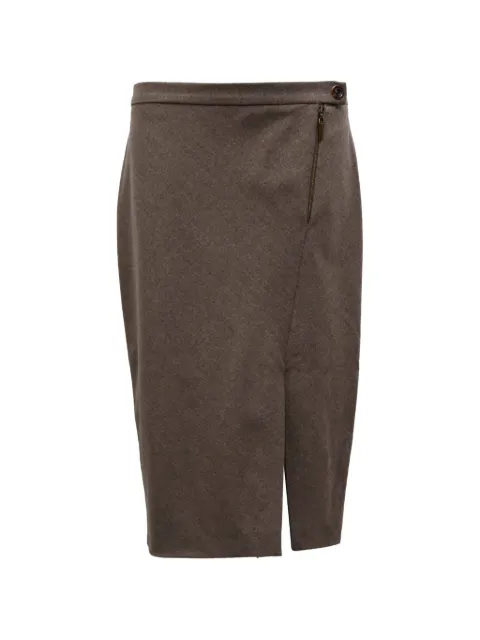 Brunello Cucinelli Vintage zip-fastening midi skirt
