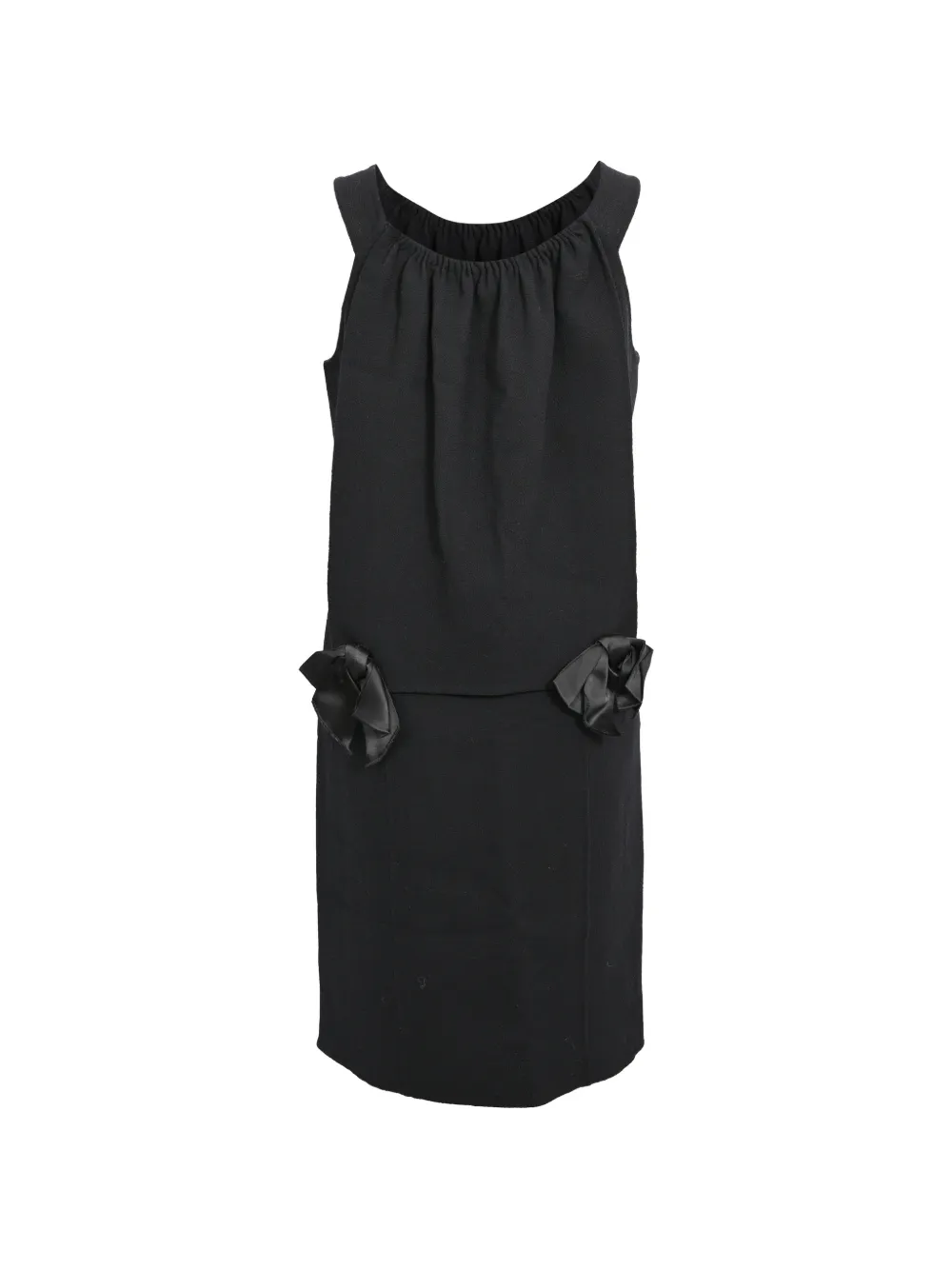 Oscar de la Renta Pre-Owned pleated shift dress - Nero
