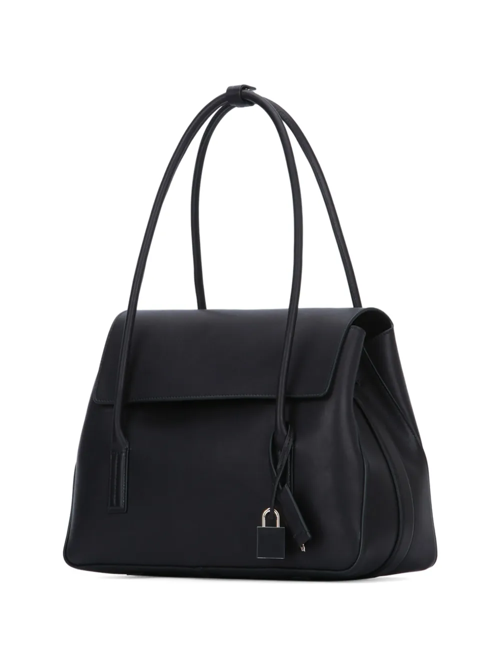 TOM FORD Leren shopper met hangslotdetail Zwart