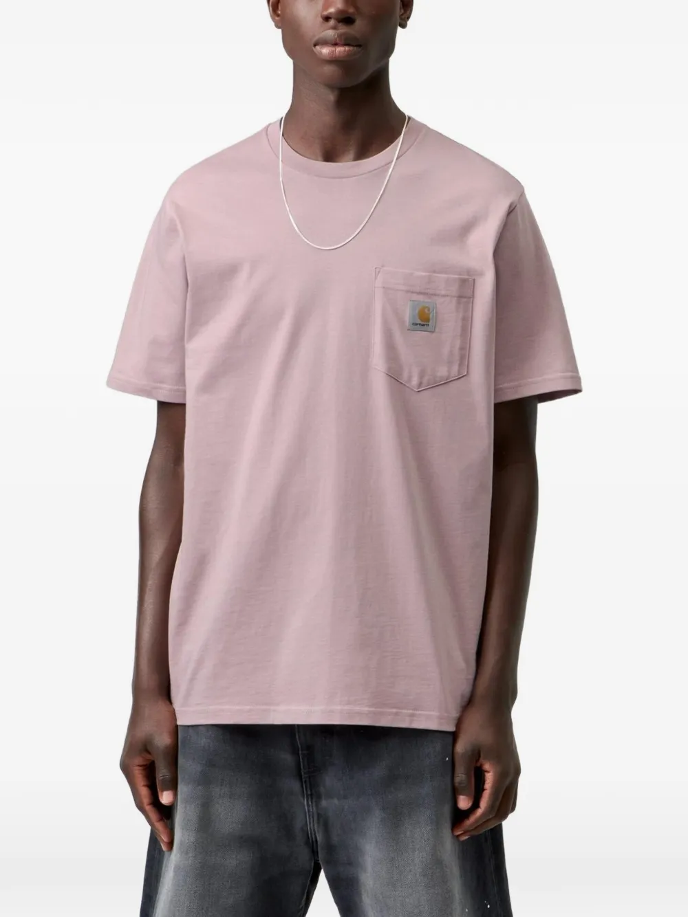 Carhartt WIP T-shirt met logopatch Roze