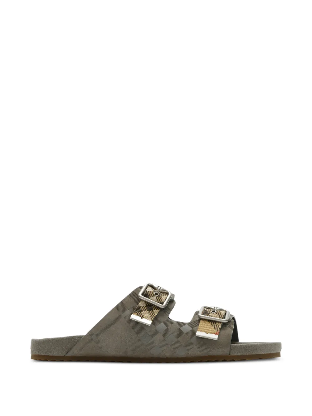 Burberry Check suede Urchin sandals - Grey