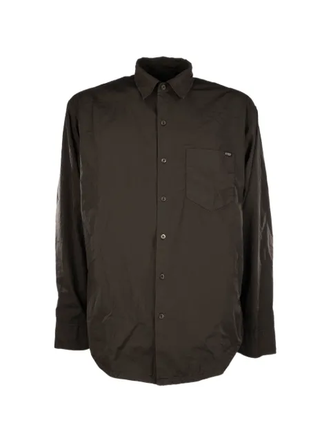 Prada logo-patch pocket shirt