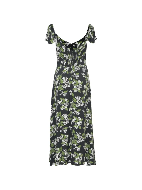 reformation floral dress Baxley floral-print | Black Linen dress 89.5cm and wears a Gloves:Without gloves A Free Crochet Pattern YEAR-12-PROM
