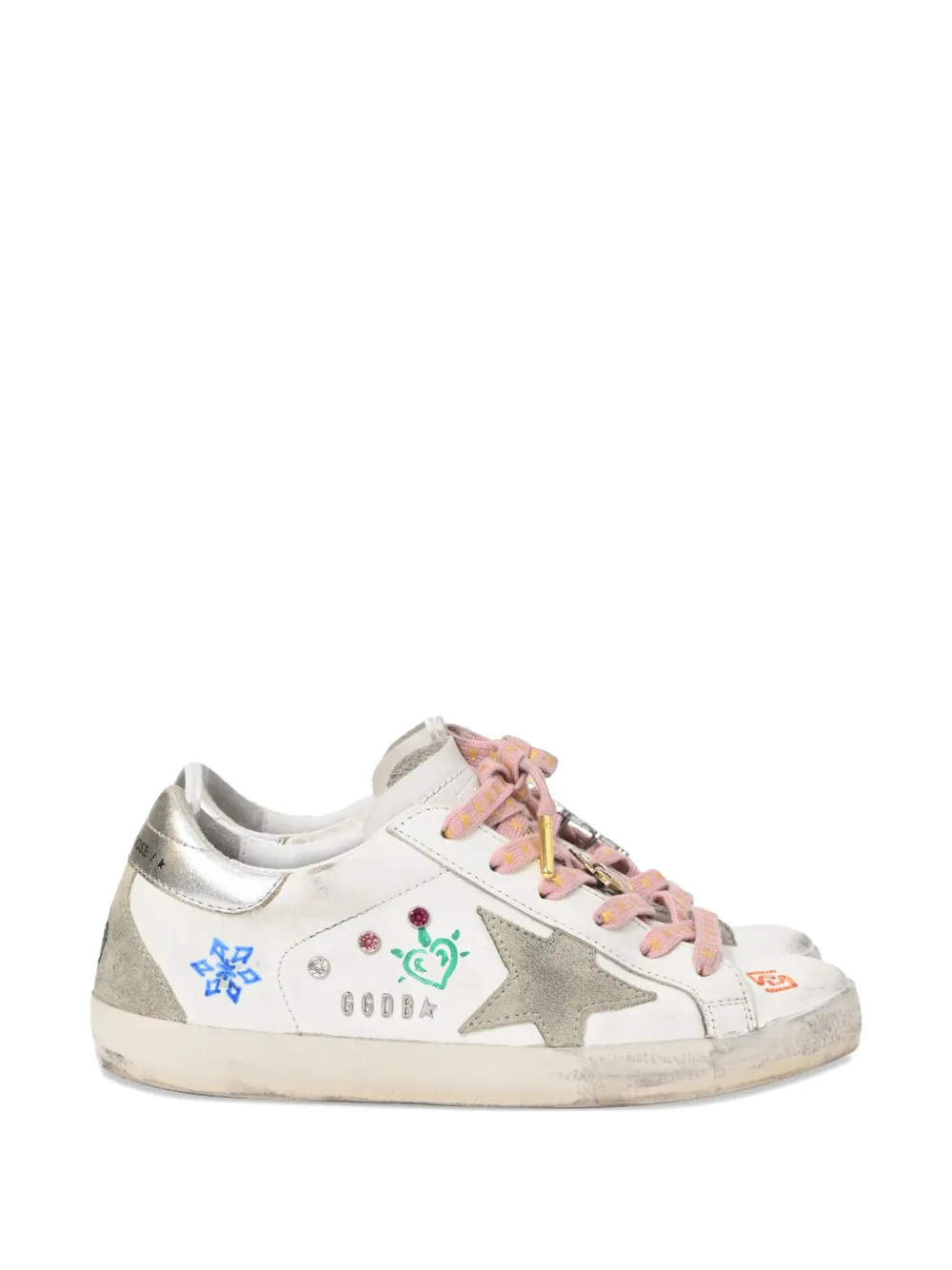 Golden Goose Superstar charm sneakers - White