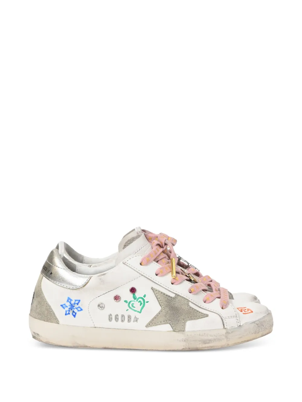 Golden Goose Superstar charm sneakers - Weiß