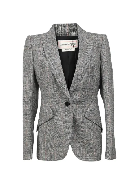 Alexander McQueen Pre-Owned enkeltradet blazer med ternet mønster