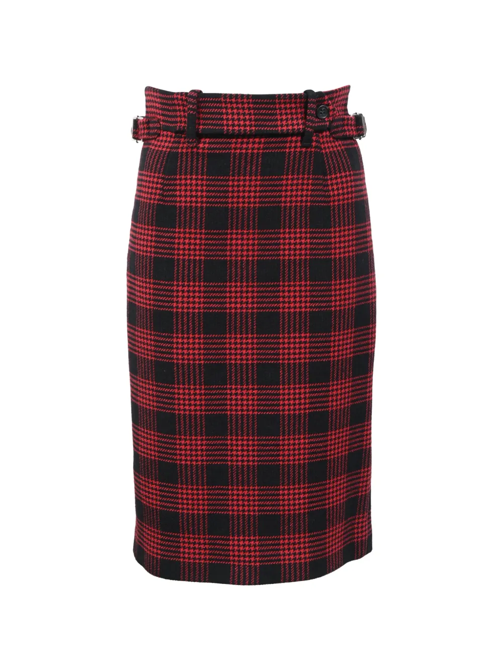 Red Valentino Vintage Prince of Wales plaid pencil skirt - Rosso